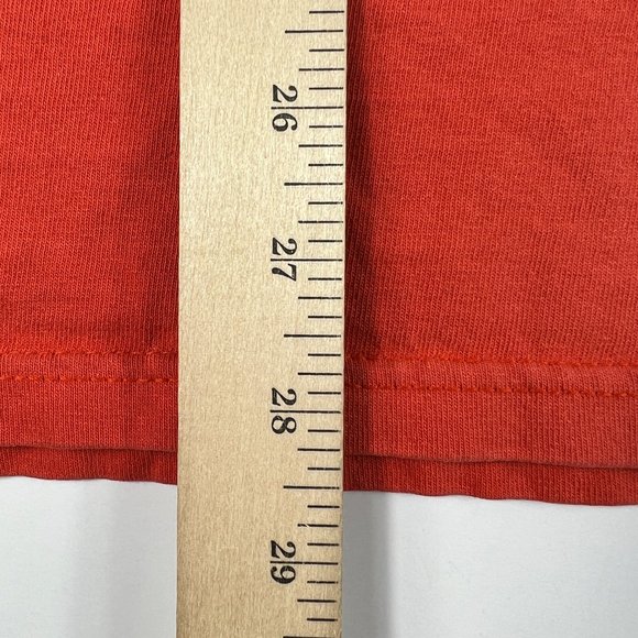 VTG Nike New York Met Center Swoosh Ringer Shirt Extra Large Orange Thrashed Tee - Picture 14 of 16